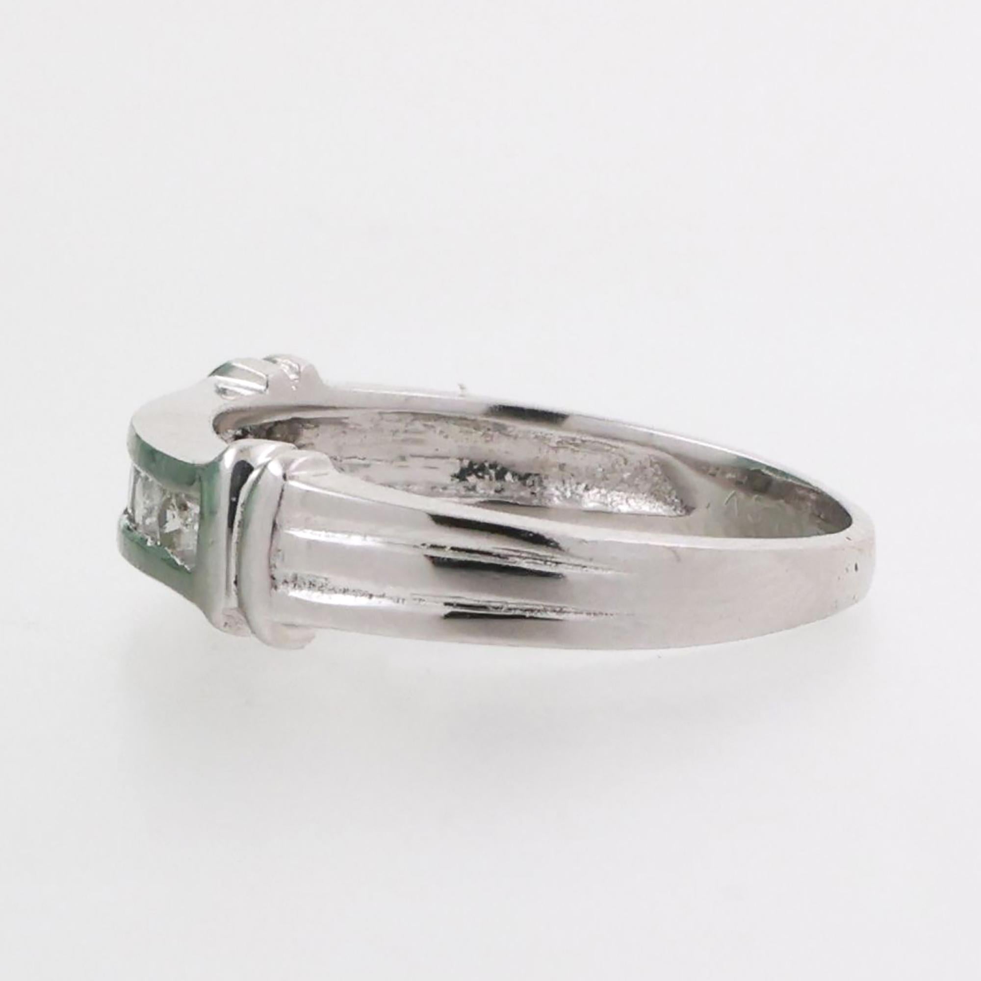 Diamond Half Eternity Band Ring Platinum 0.23 TW Size 5.75 Estate