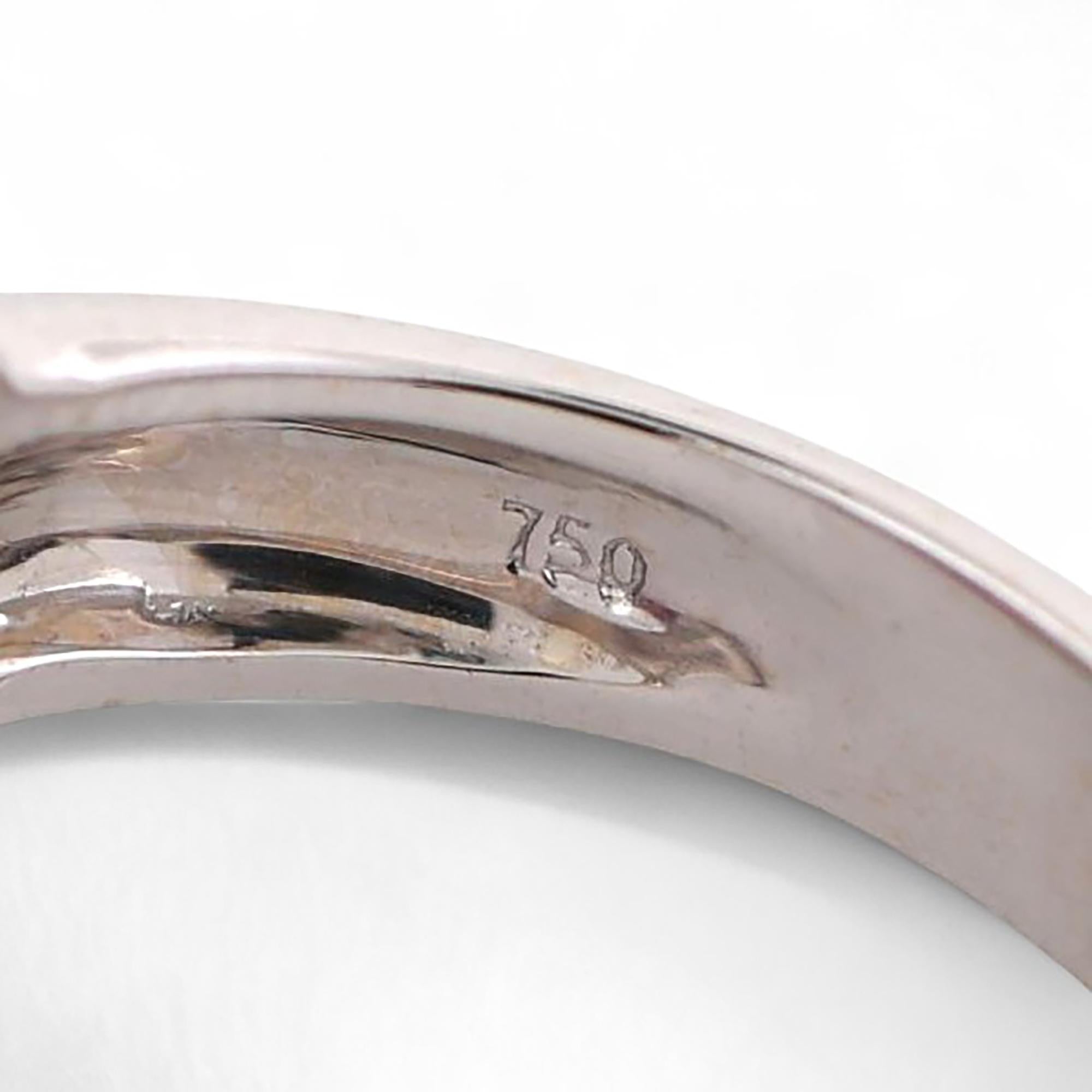 Ruby Solitaire Diamond Accent Cocktail Ring 18K White Gold 2.90 TW Size 6.75