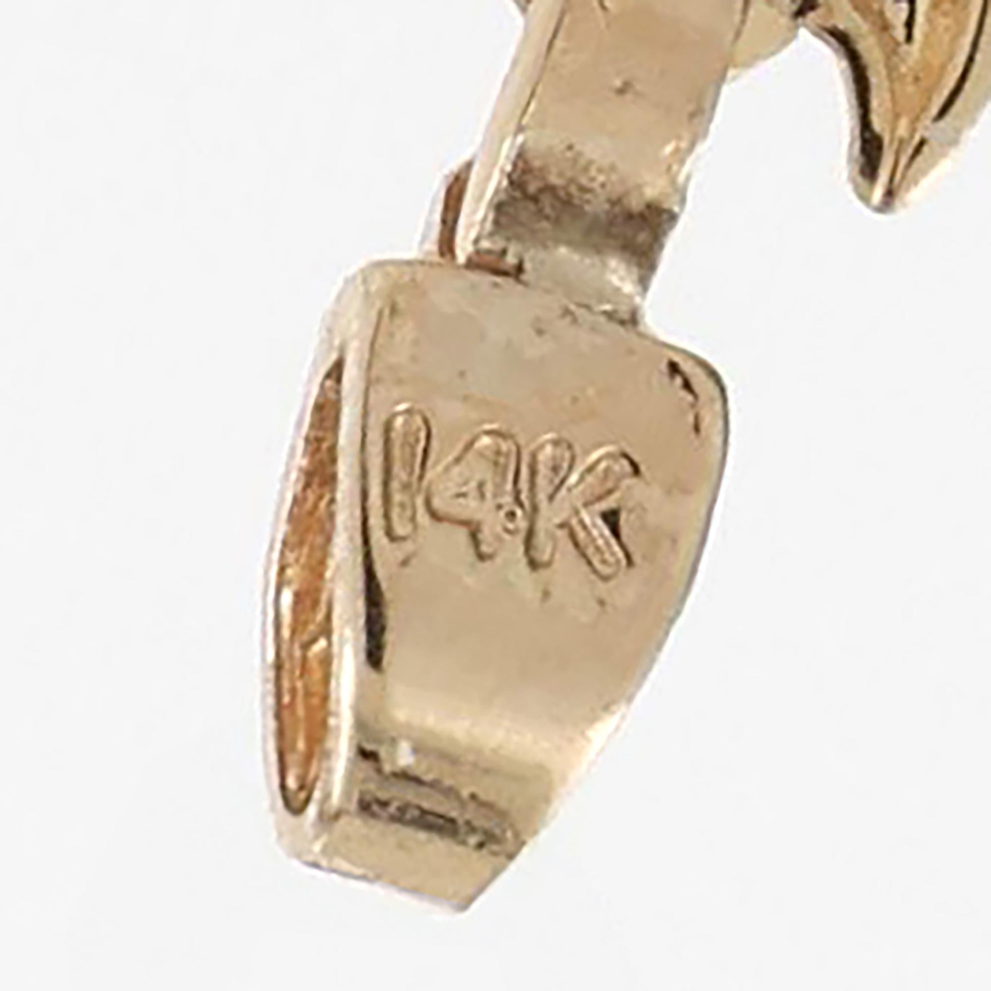 Sea Life Charm Link Bracelet 14K Yellow Gold Nautical 7" Ladies Estate