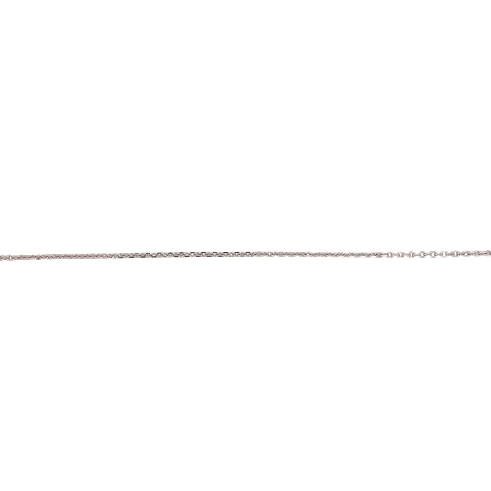 Vintage White Gold 2.00CTW Natural Diamond Cluster Halo Pendant Chain Necklace