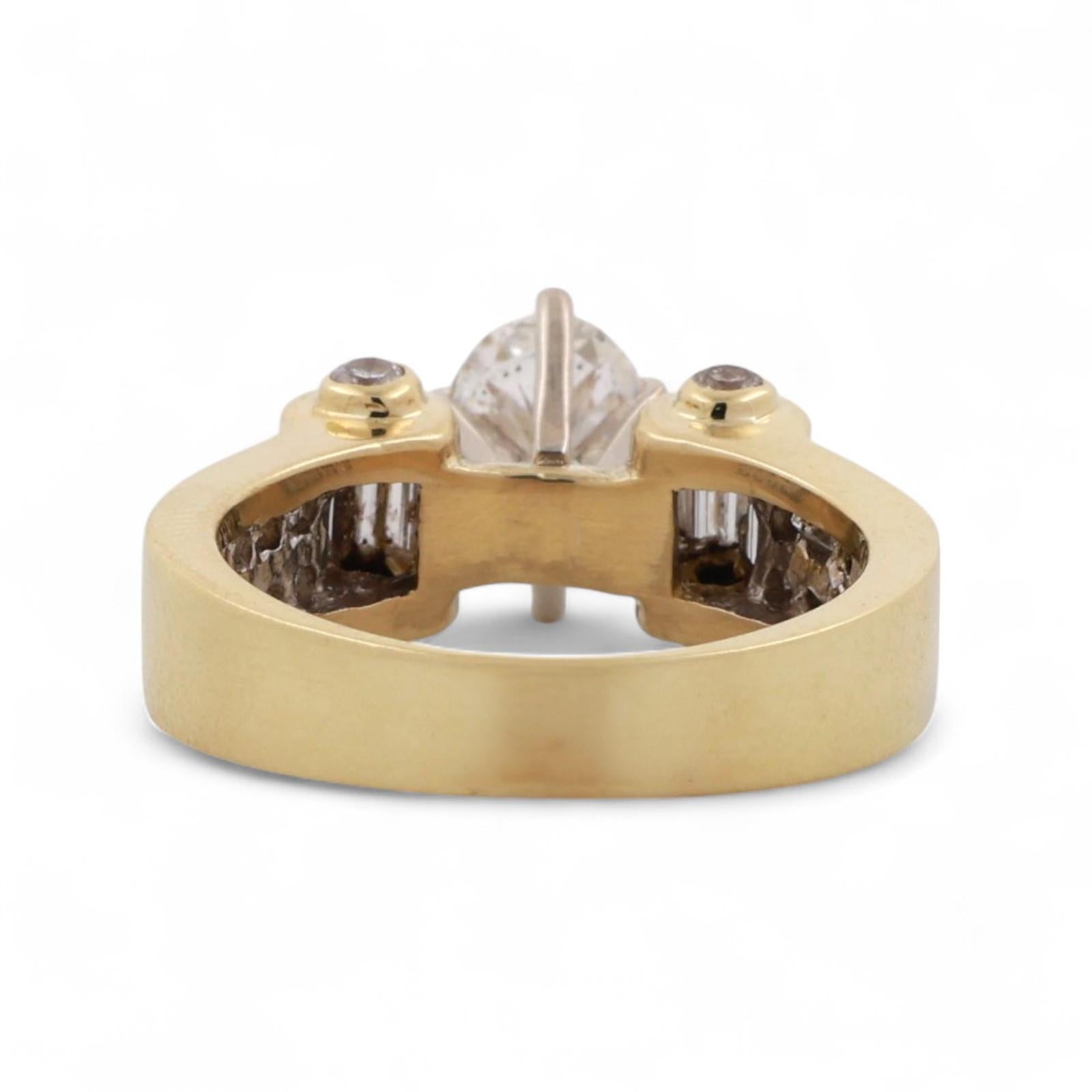 Solitaire Oval Cut Diamond Accent Engagement Ring 18K Gold 2.75 TW Size 8 Ladies