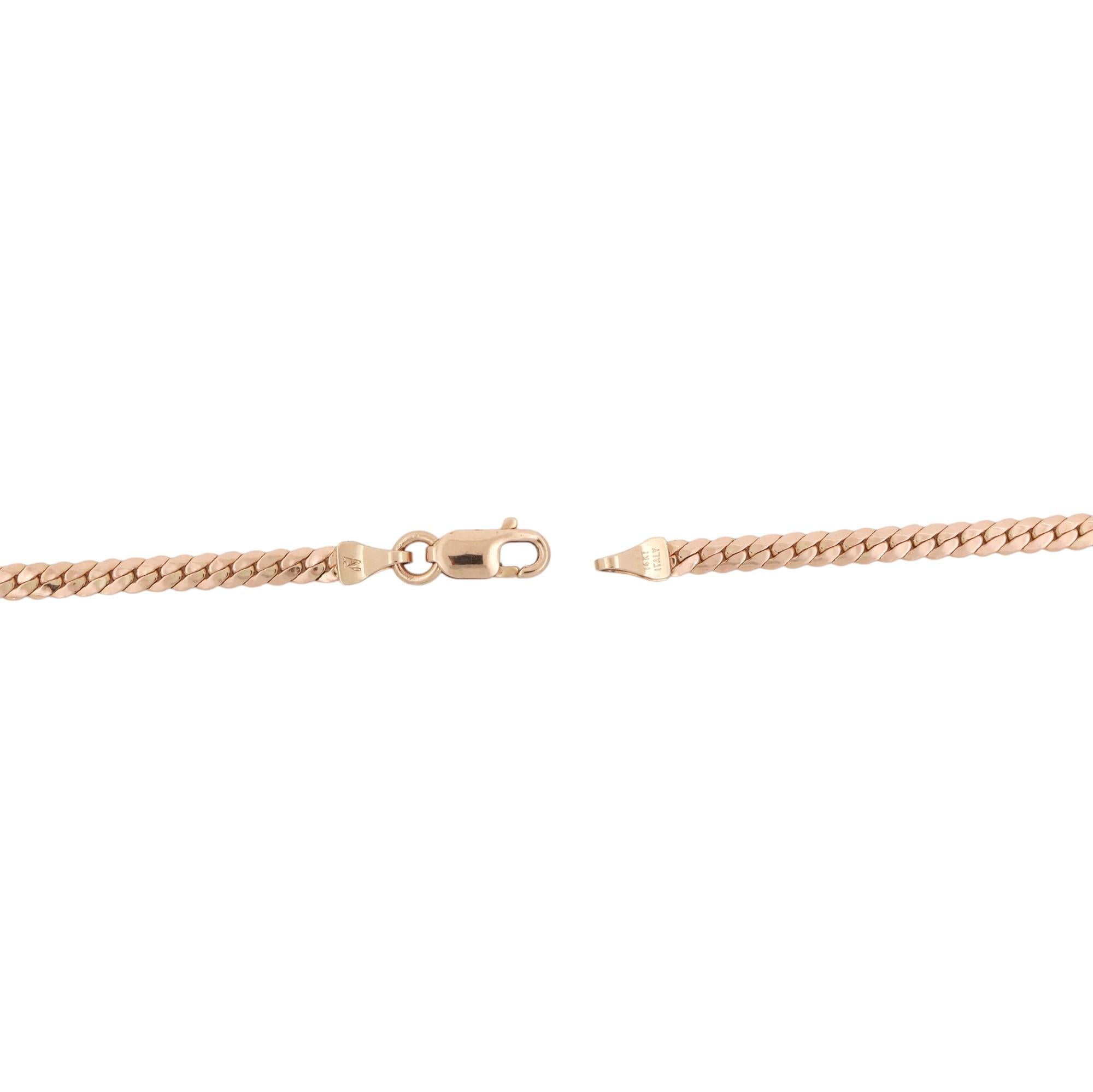 Sapphire Diamond Necklace 14K Yellow Gold 1.39 CTW Marquise Gems 16.25" Estate