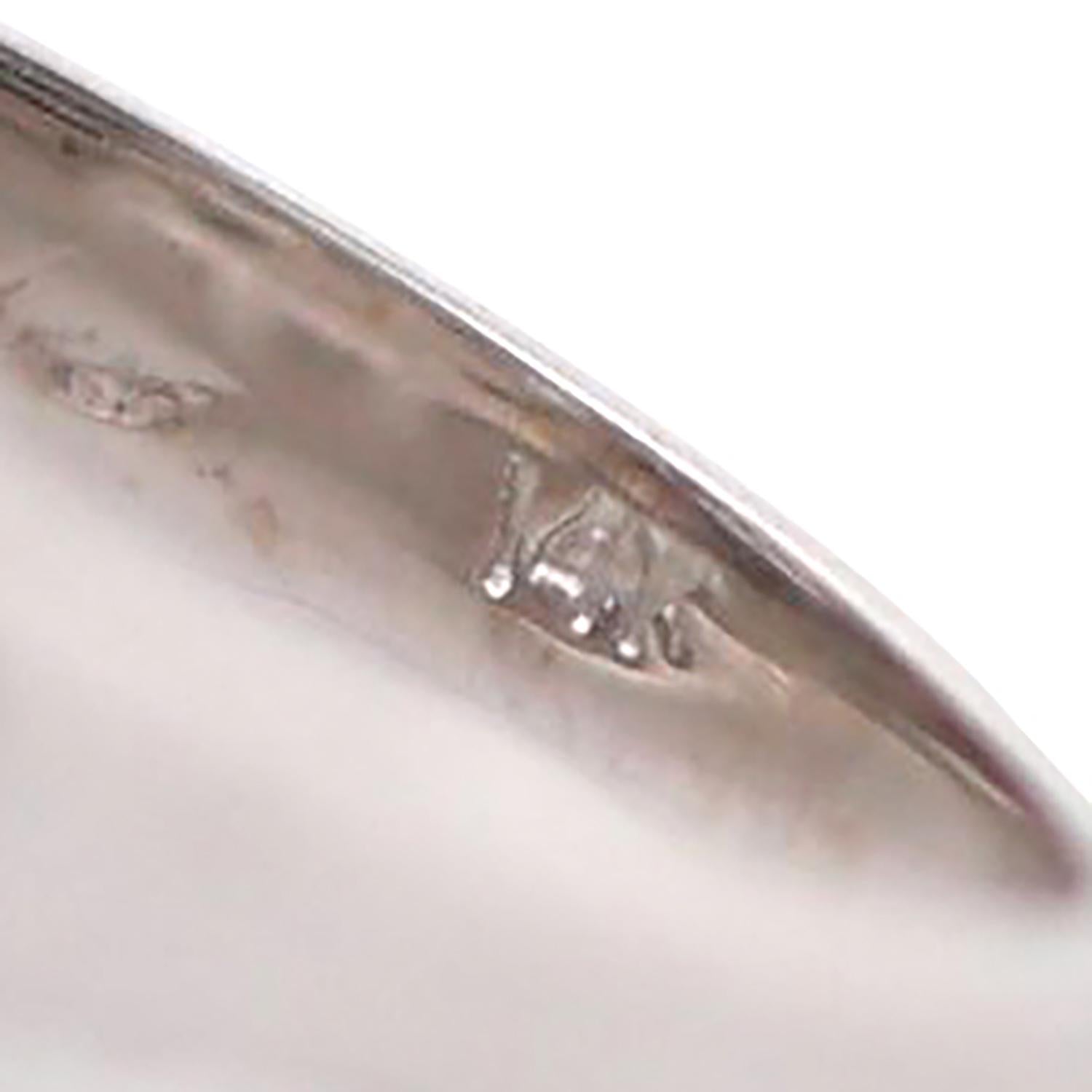 3.01CTW Diamond 3 Stone Wide Band Ring 14K White Gold Cognac Center Size 5.5