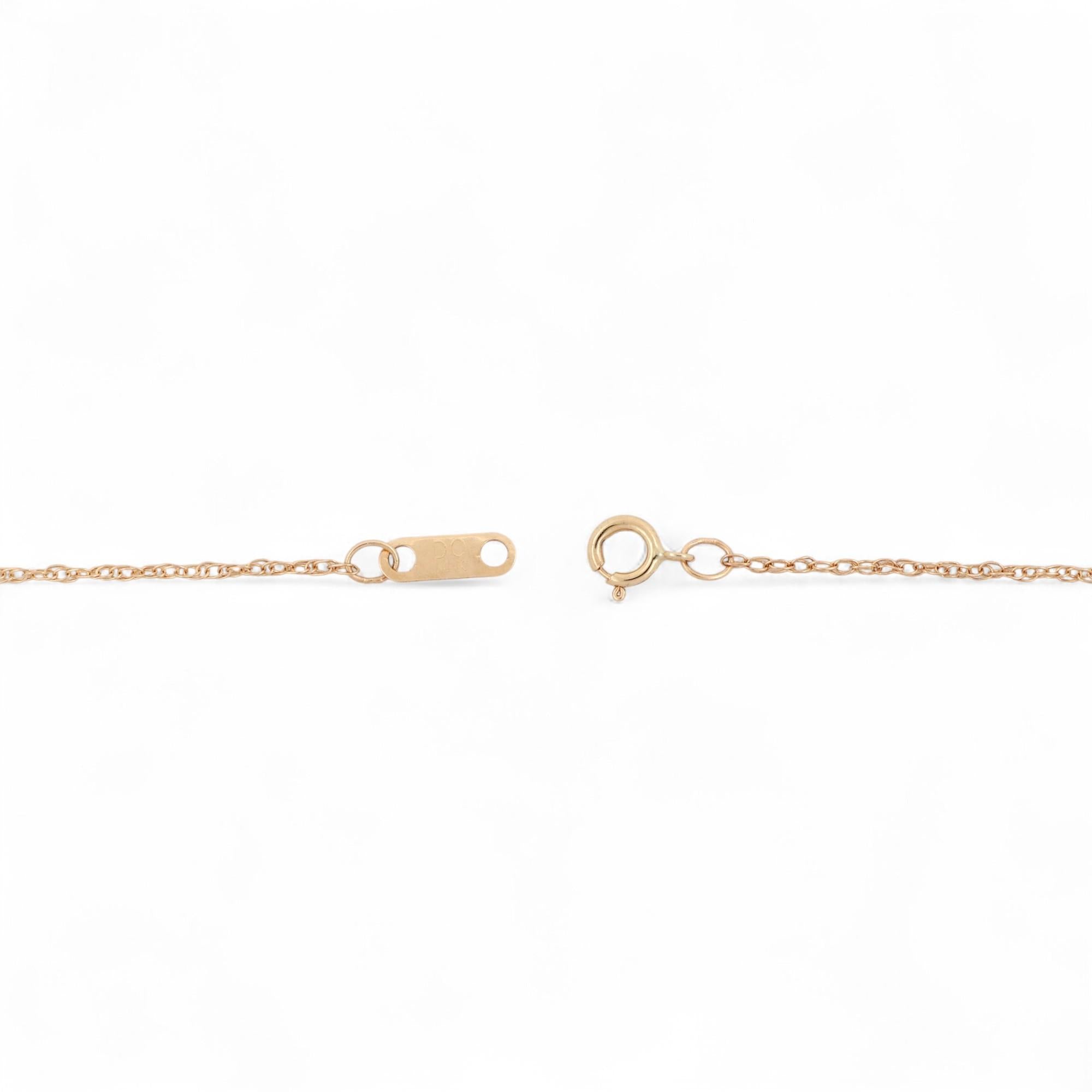 Opal Diamond Heart Pendant Chain Necklace 14K Yellow Gold 0.67 CTW 18" Estate