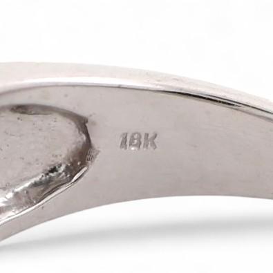 5-Stone Cognac Diamond Accented Band Ring 18K White Gold 0.85 TW Size 7.25