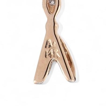 Religious Diamond Cross Pendant Charm 14K Gold 0.05 TW 1" Unisex Estate