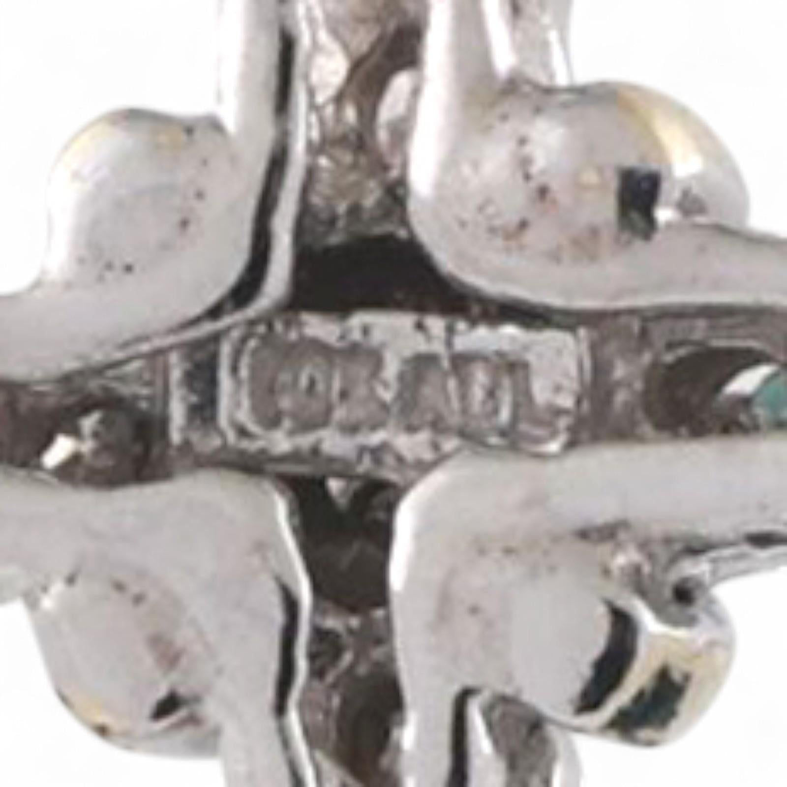 Religious Diamond Cross Pendant 10K Gold 0.10 TW Diamonds 0.70" Unisex Estate