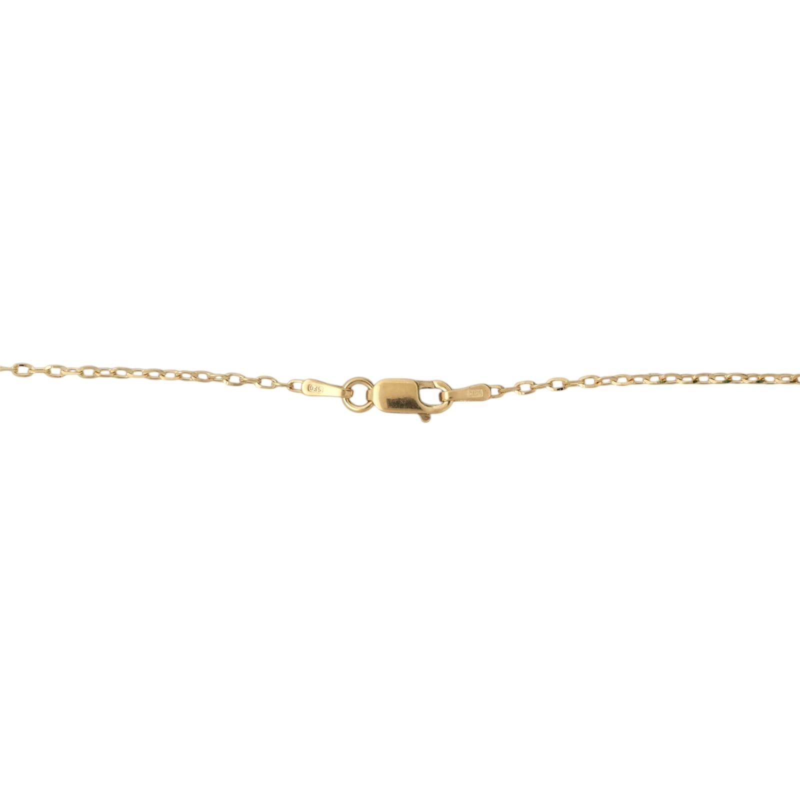 Reversible Blue Diamond Cross Pendant Chain Necklace 14K Gold 0.66 TW 18" Estate