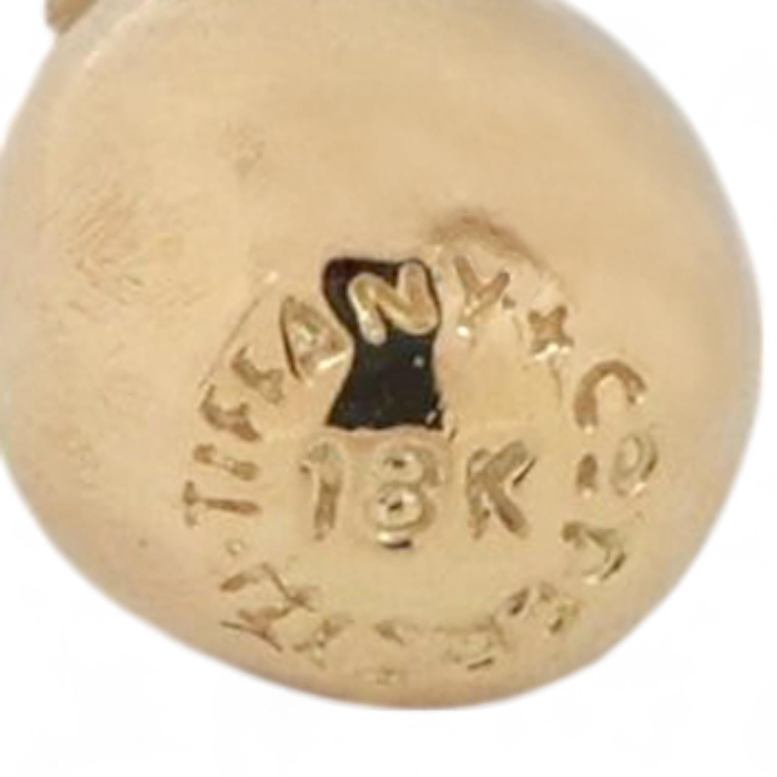 Tiffany & Co. 18K Yellow Gold Elsa Peretti Teardrop Pendant Charm 0.60"