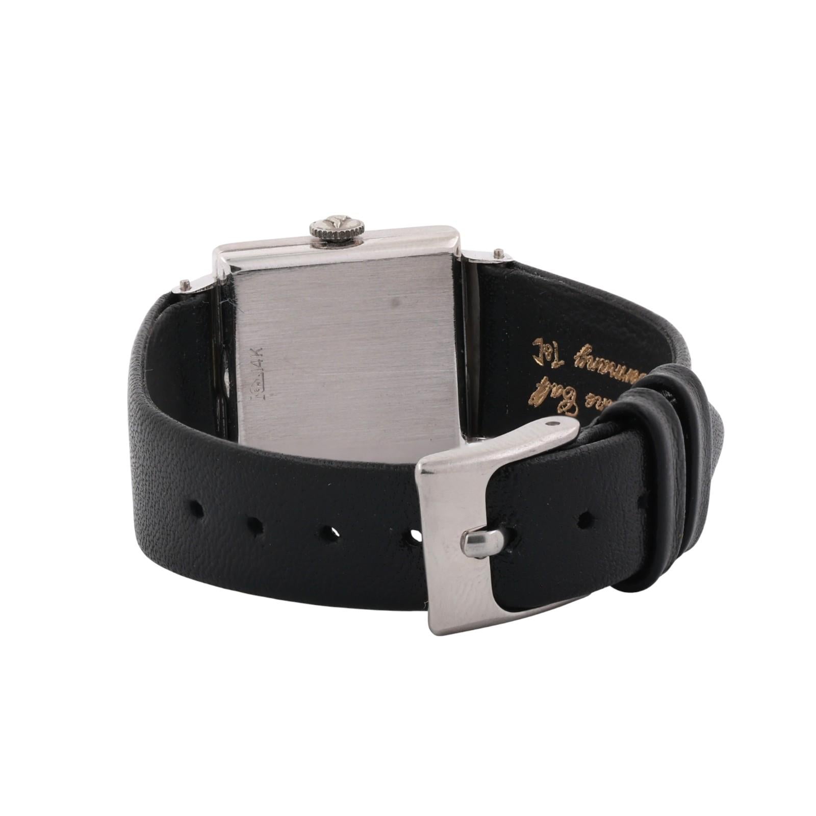 Men’s Vintage Longines Diamond Watch 14K White Gold 1949-1951 Estate