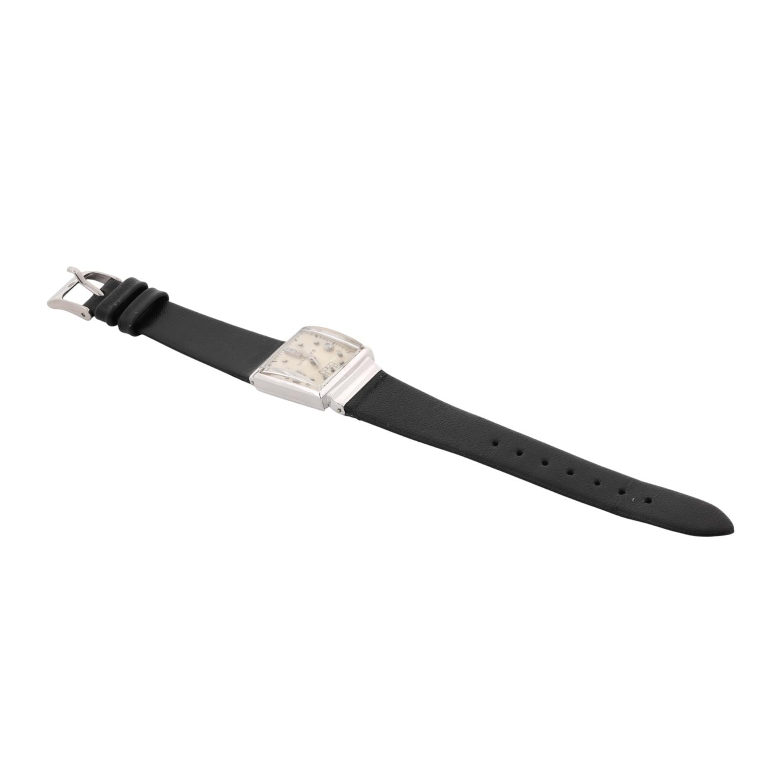 Men’s Vintage Longines Diamond Watch 14K White Gold 1949-1951 Estate