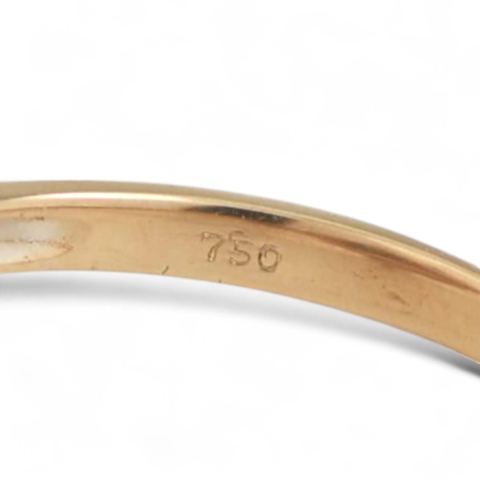 Sapphire Diamond Cocktail Ring 18K Yellow Gold 2.06 CTW Size 6.5 Ladies Estate