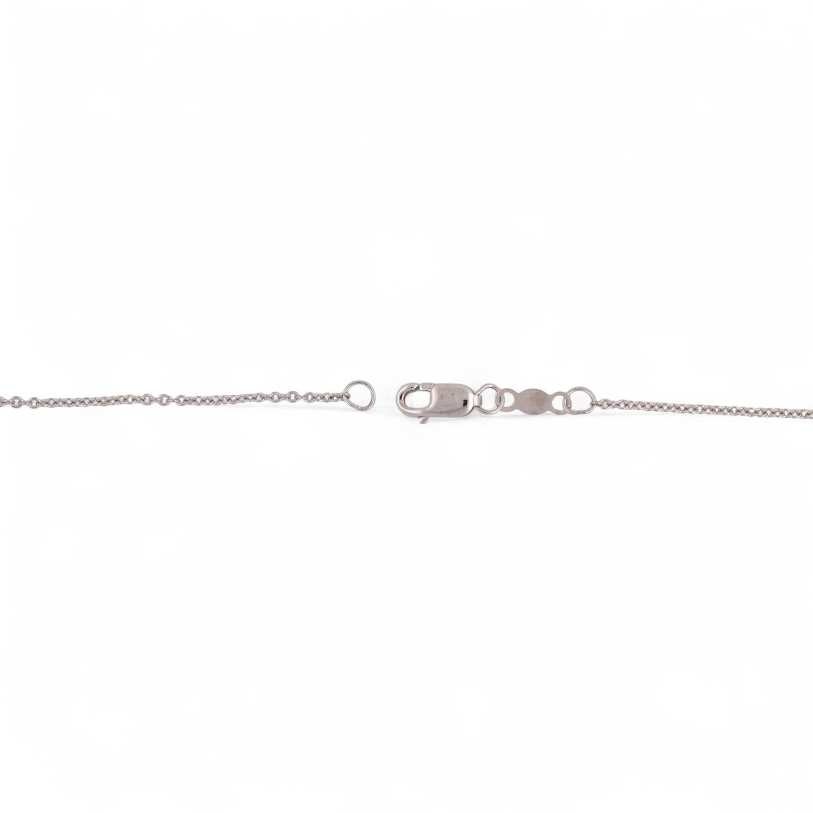 14K White Gold Cable Link Chain Necklace 1.10 mm Wide 18" Unisex Estate