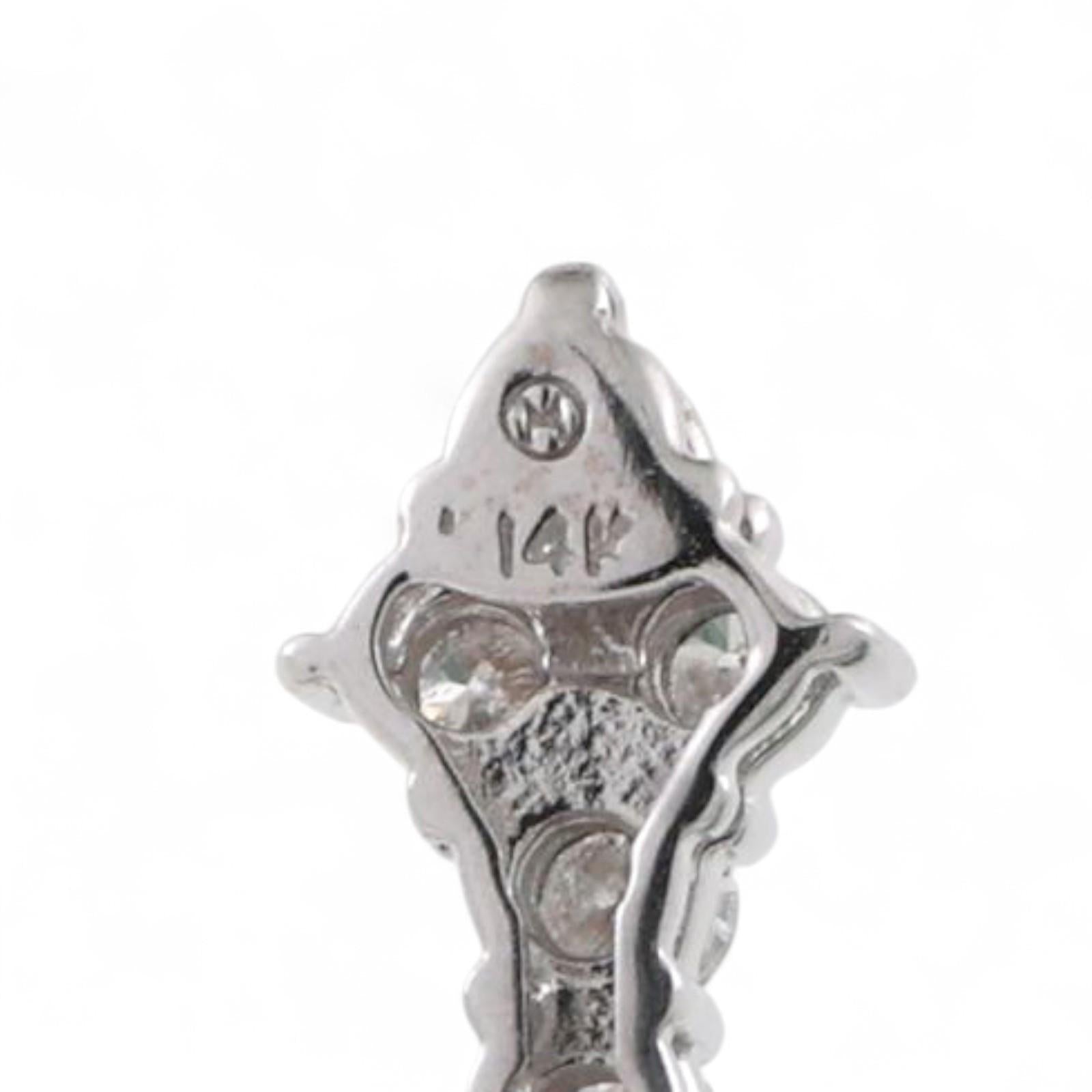 Religious Diamond Cross Pendant 14K White Gold 2.25 TW Diamonds 1.33" Large Size