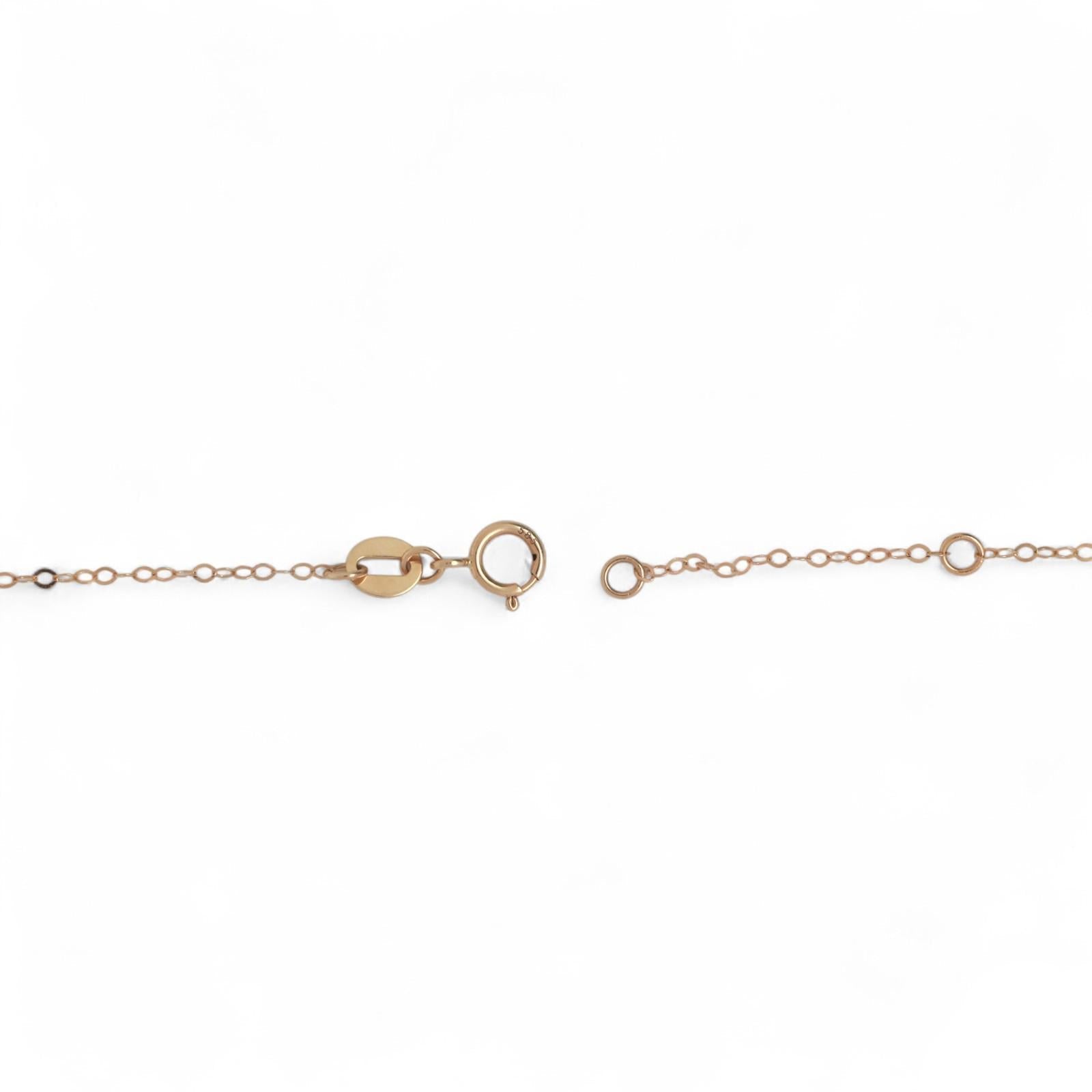 Accent Diamond Heart Pendant Chain Necklace 14K Yellow Gold 16" Ladies