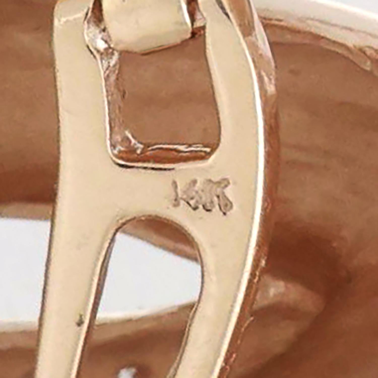 1.50 TW Cluster Diamond Slider Swirl Pendant 14K Gold 0.95" Ladies Estate
