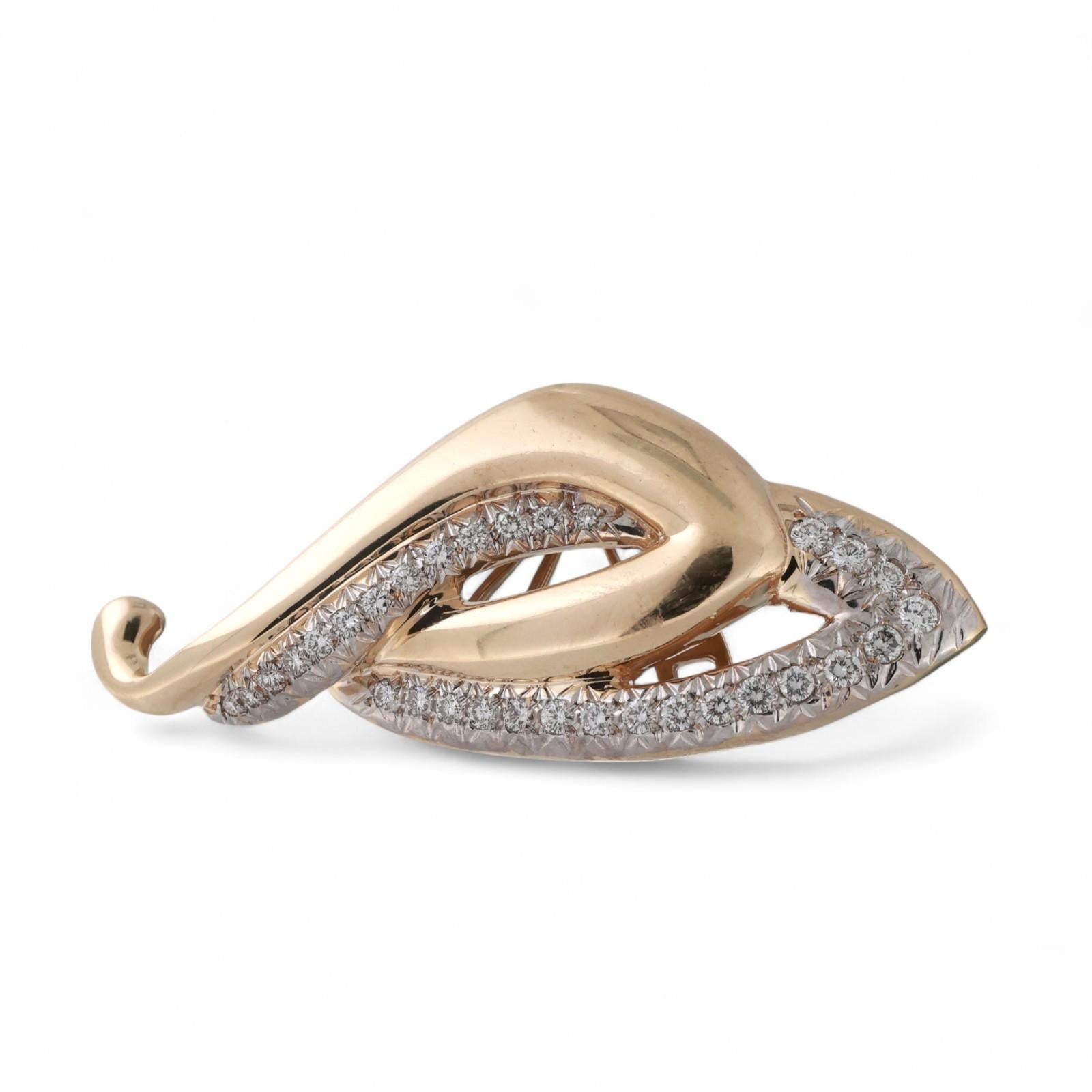 1.50 TW Cluster Diamond Slider Swirl Pendant 14K Gold 0.95" Ladies Estate