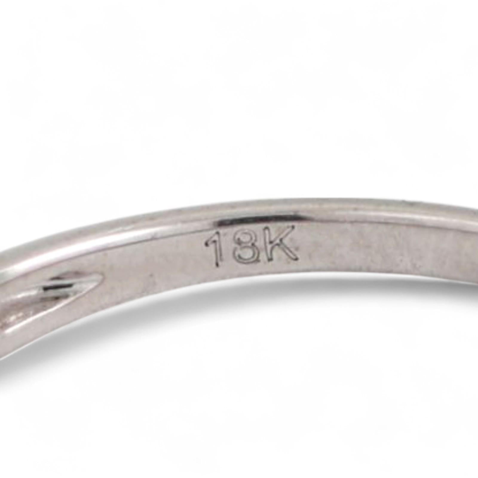 0.40 TW Round Diamond Half Eternity Band Ring 18K White Gold Channel Set SZ 6.5