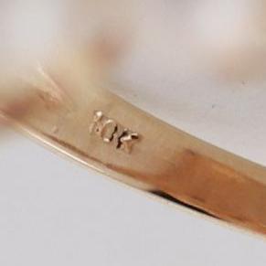 Cultured Akoya Pearl Diamond Cocktail Ring 10K Yellow Gold Swirl Size 6.25
