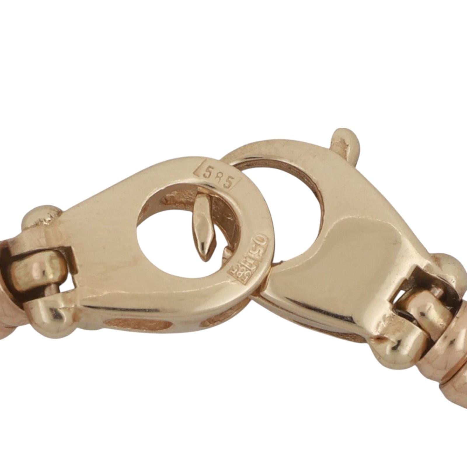 14K Yellow Gold Fancy Link Chain Necklace 18.25" Unisex Estate