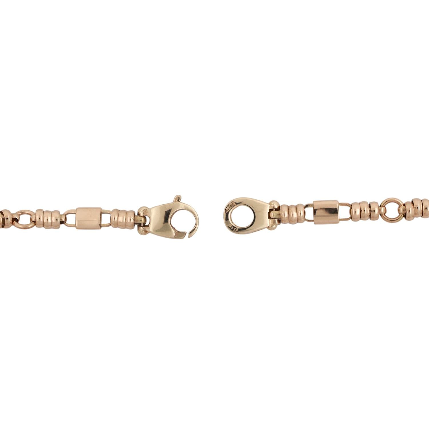 14K Yellow Gold Fancy Link Chain Necklace 18.25" Unisex Estate