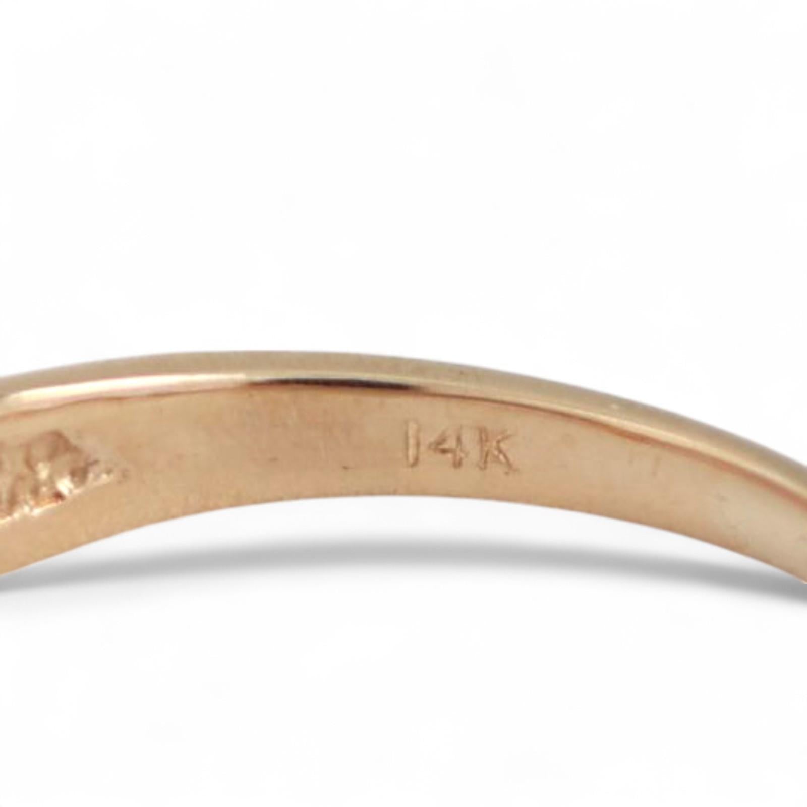 Diamond Swirl Band Ring 14K Gold 0.33 TW Size 9.25 Estate