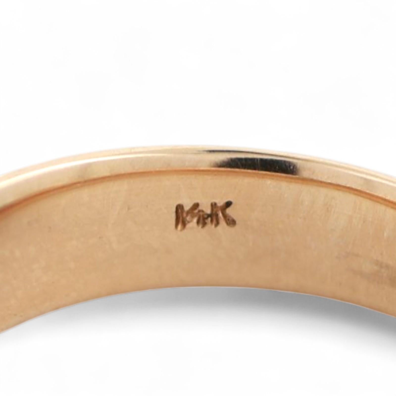 Bagley And Hotchkiss Opal Inlay Band Ring 14K Yellow Gold Size 10.5 Unisex
