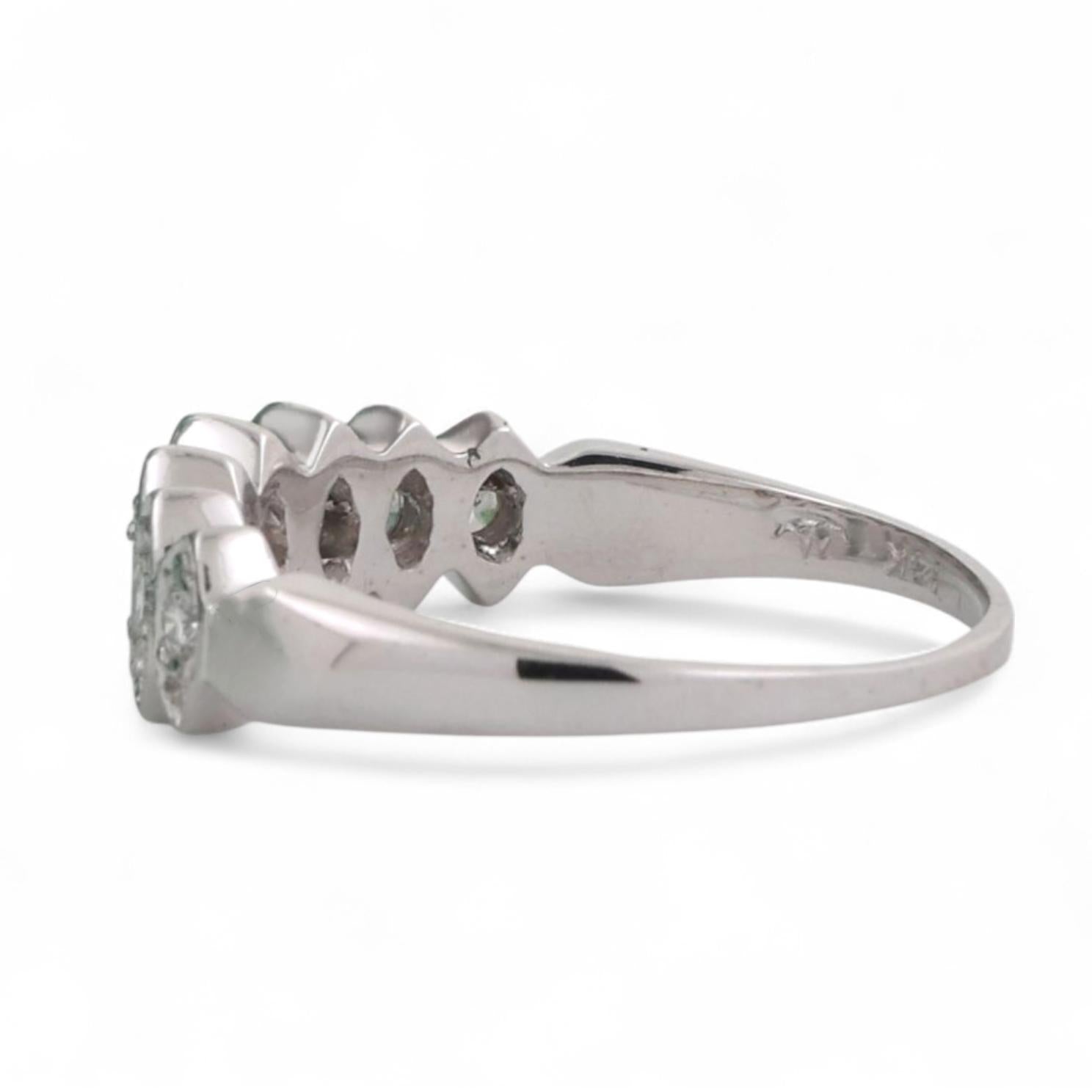 0.30 TW Diamond Half Eternity Band Ring Anniversary 14K White Gold Size 6.5