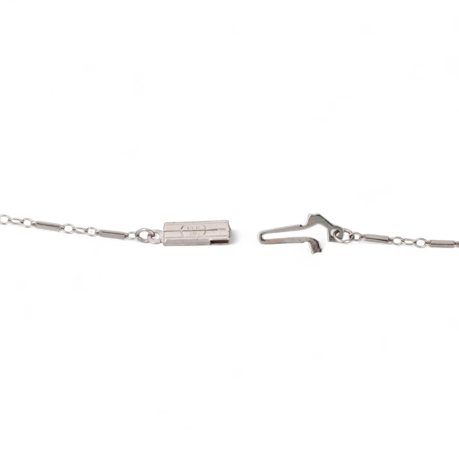 0.15 TW Diamond Floral Pendant Chain Necklace 14K White Gold 16.25" Ladies