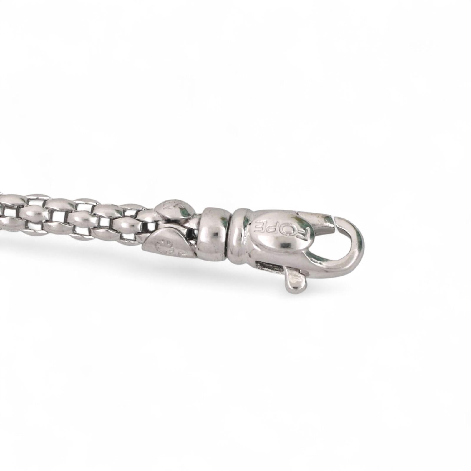 FOPE Cultured Akoya Pearl Station Necklace 18K White Gold 26" Ladies Estate