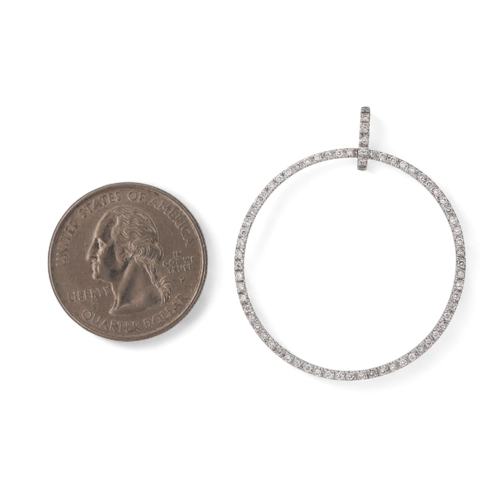 0.75 TW Circle of Life Diamond Pendant Spiga Wheat Chain Necklace 18K Gold 19.5"