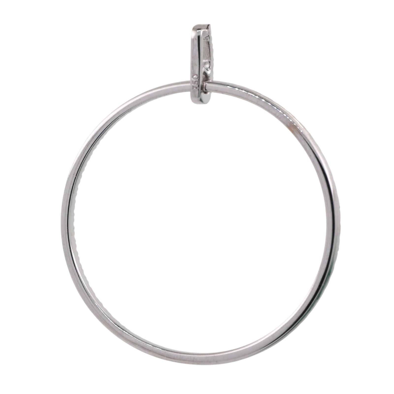 0.75 TW Circle of Life Diamond Pendant Spiga Wheat Chain Necklace 18K Gold 19.5"
