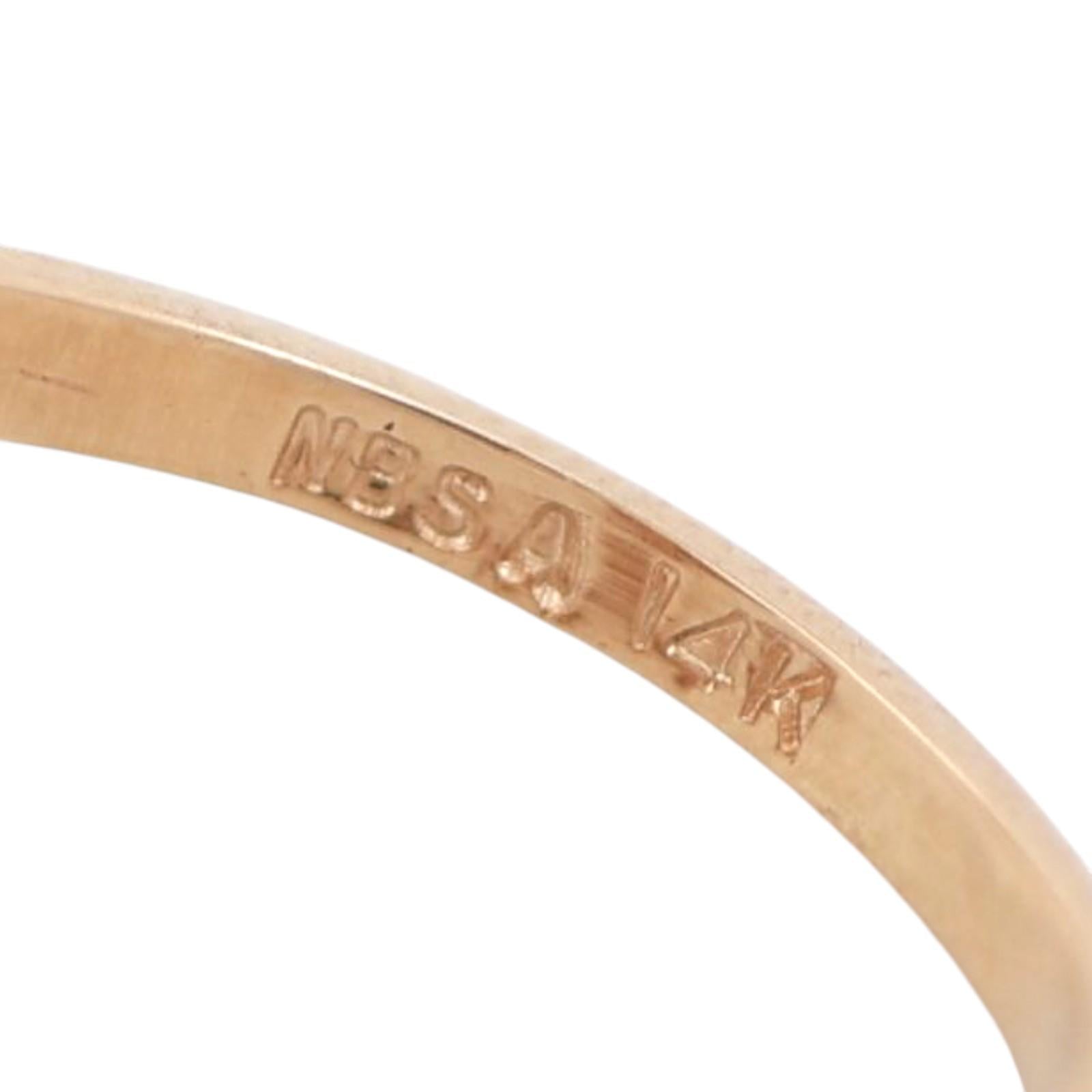 Ruby Floral Bypass Ring 14K Yellow Gold 0.56 CTW Size 6.25 Ladies Estate