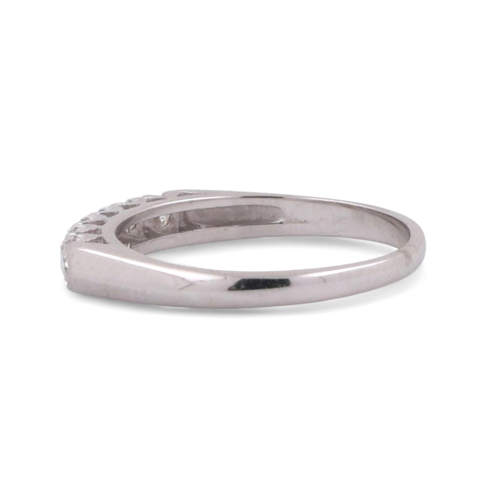 Round Diamond Half Eternity Band Ring 14K White Gold 0.15 TW Prong Set Size 6.5