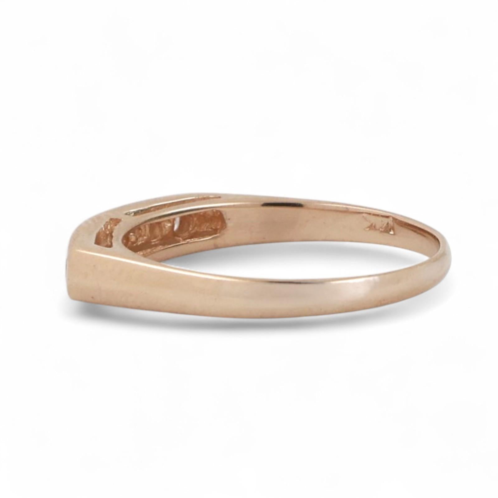 Diamond Half Eternity Band Ring 14K Yellow Gold 0.15 TW Anniversary Size 5.25