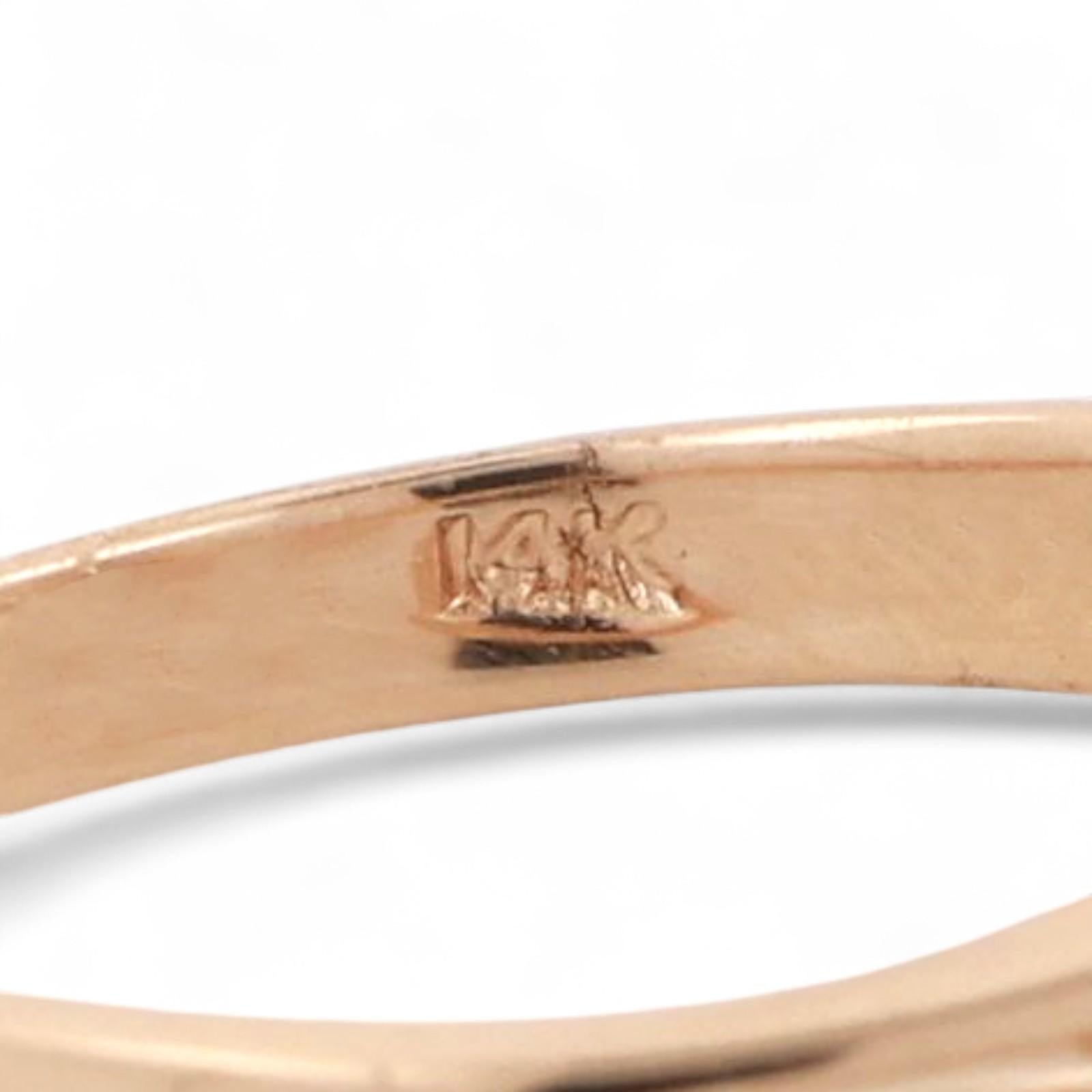 Sapphire Diamond Bypass Floral Ring 14K Yellow Gold 0.35 CTW Size 6 Ladies