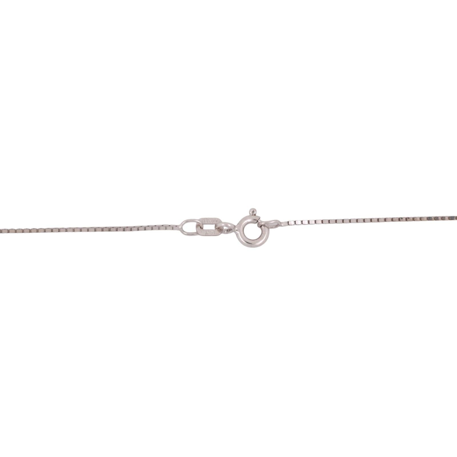 Blue Diamond Floral Filigree Pendant Chain Necklace 14K White Gold 1.20 TW 18"