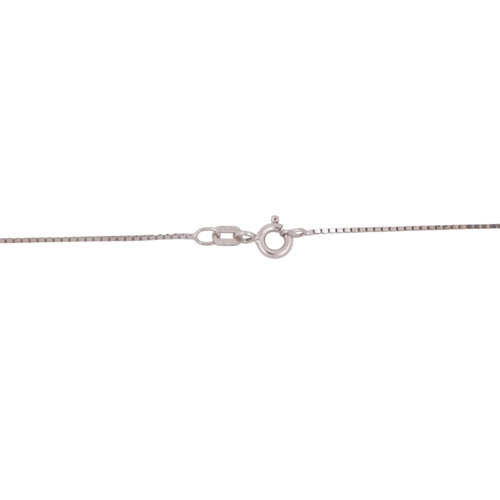 Blue Diamond Floral Filigree Pendant Chain Necklace 14K White Gold 1.20 TW 18"