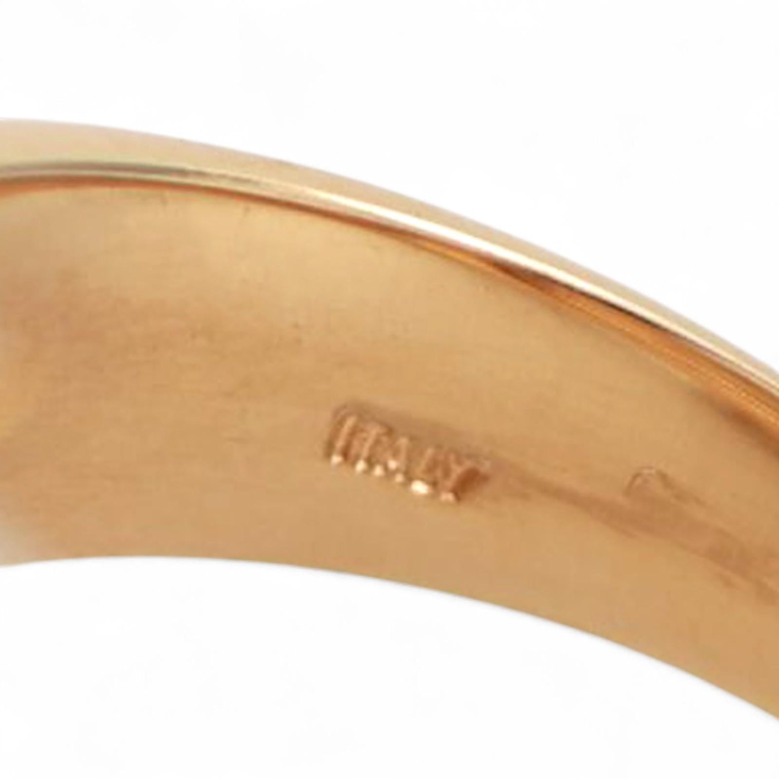 Diamond Buckle Band Ring 18K Gold 0.25 TW Size 6 Ladies Estate
