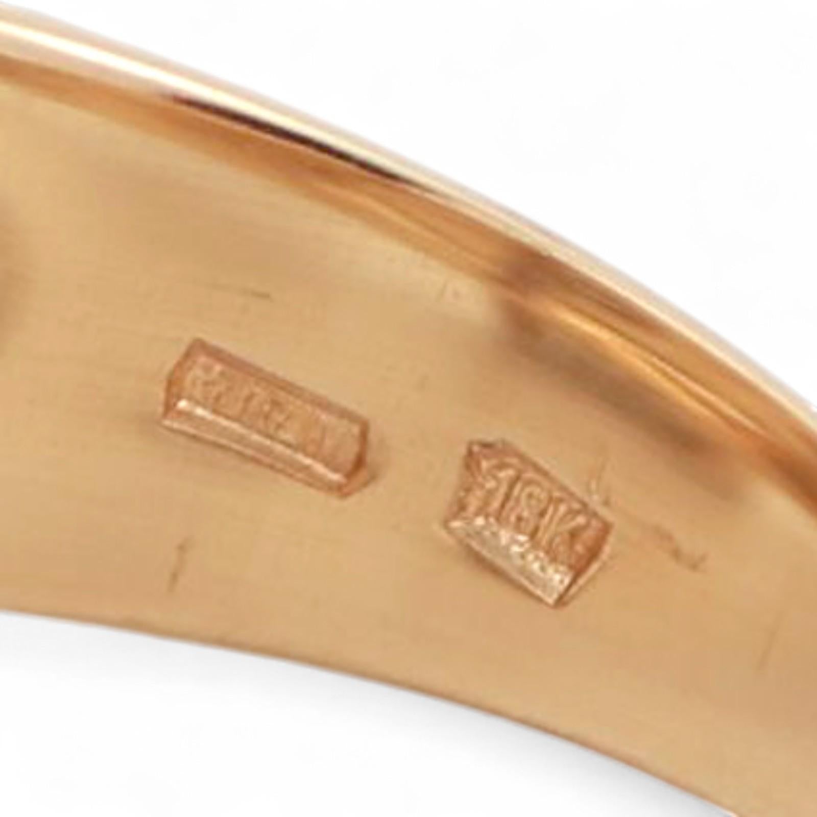 Diamond Buckle Band Ring 18K Gold 0.25 TW Size 6 Ladies Estate