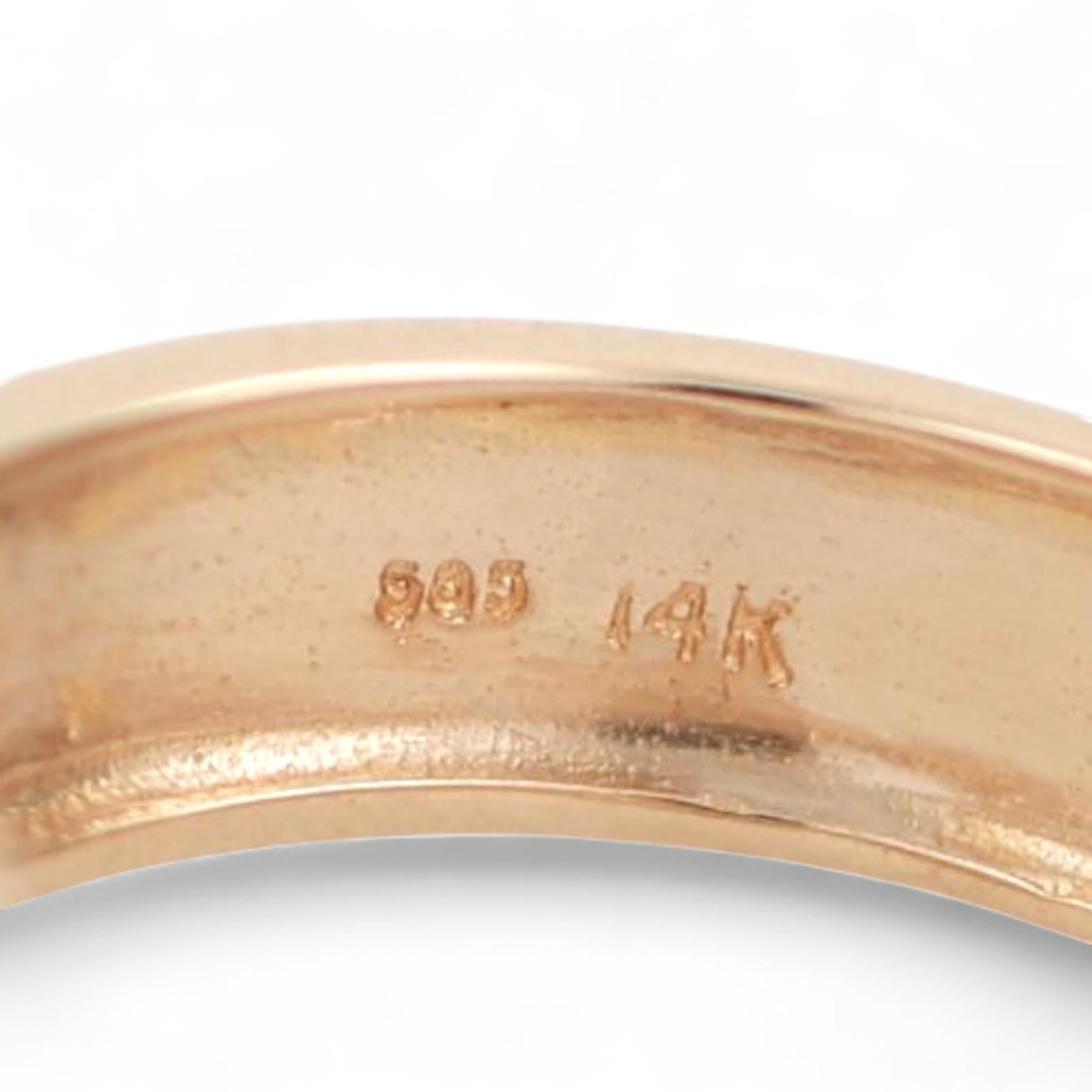 Buckle Band Ring 14K Yellow Gold Size 8 Unisex Estate