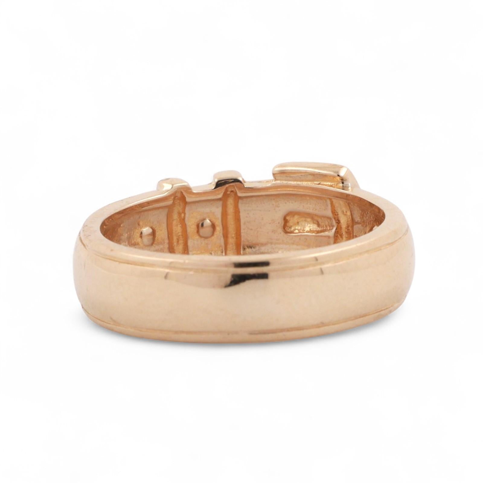 Buckle Band Ring 14K Yellow Gold Size 8 Unisex Estate