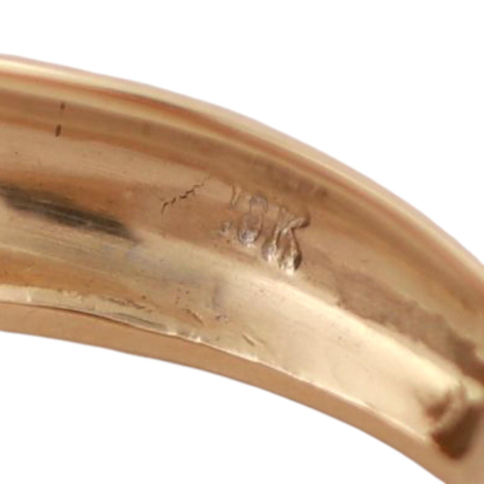 1.00 TW Cluster Diamond Wide Band Ring 18K Yellow Gold Size 7 Ladies Estate