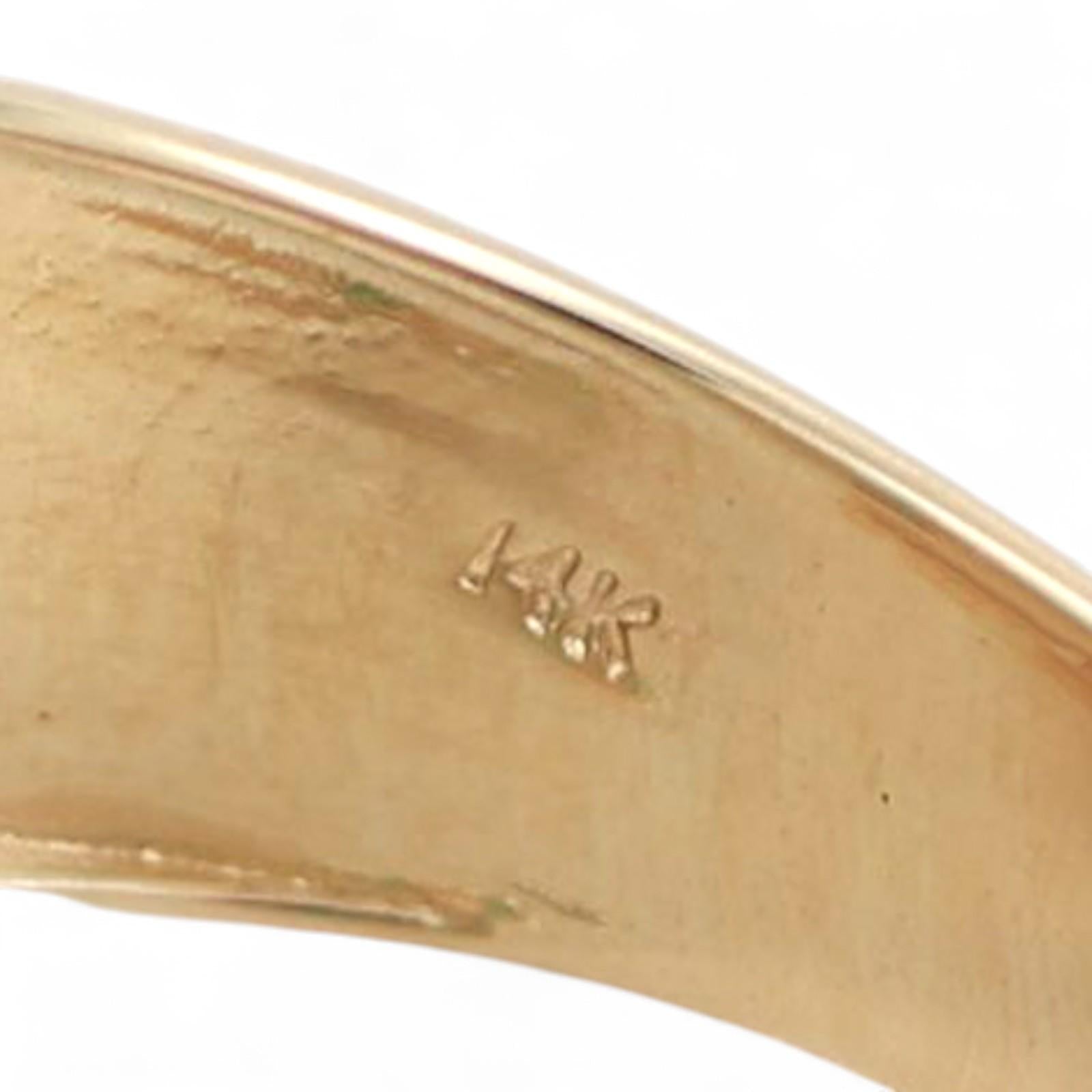 Emerald Diamond Bar Wide Band Ring 14K Yellow Gold 1.40 CTW Channel Set Size 7.5