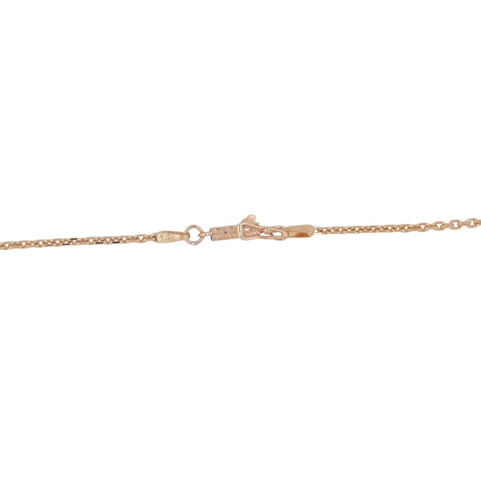 0.45 TW Diamond Floral Station Necklace 14K Yellow Gold 16.75" Ladies Estate