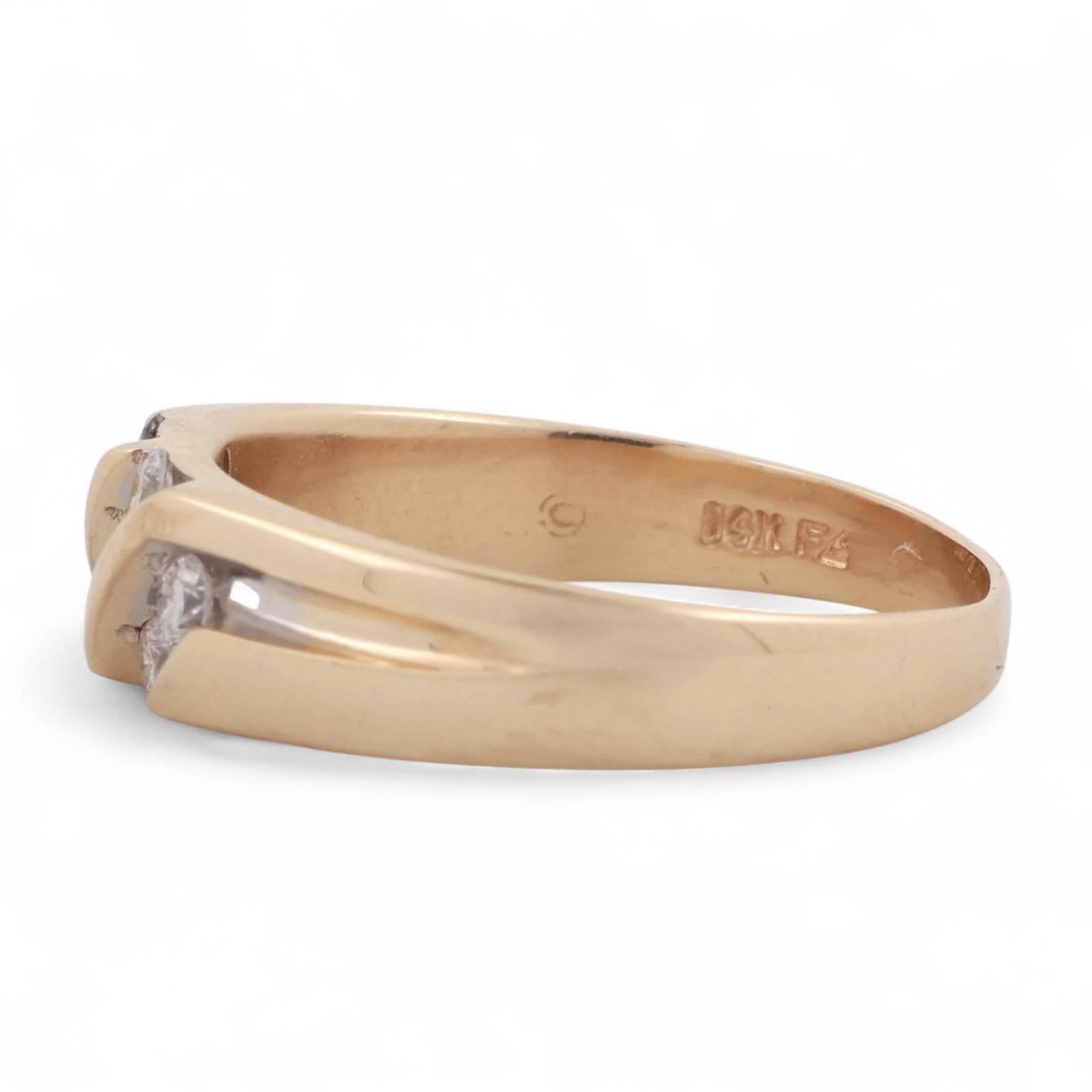 0.75 TW Round Diamond Band Ring 14K Gold Size 11.5 Unisex Estate