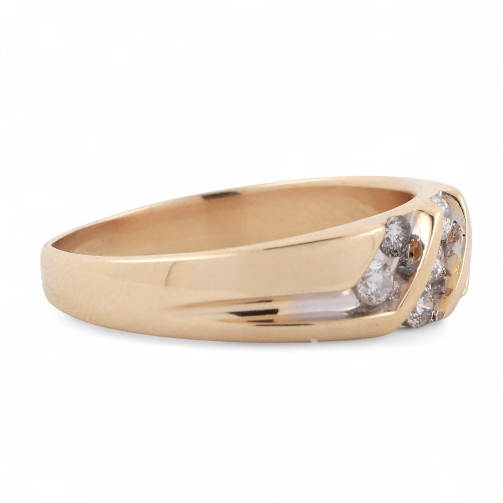 0.75 TW Round Diamond Band Ring 14K Gold Size 11.5 Unisex Estate