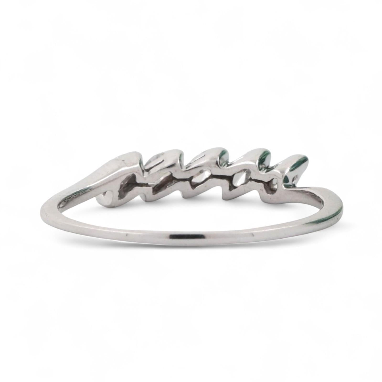 5-Stone Marquise Diamond Band Ring White Gold 0.35 TW Ladies Estate Size 9