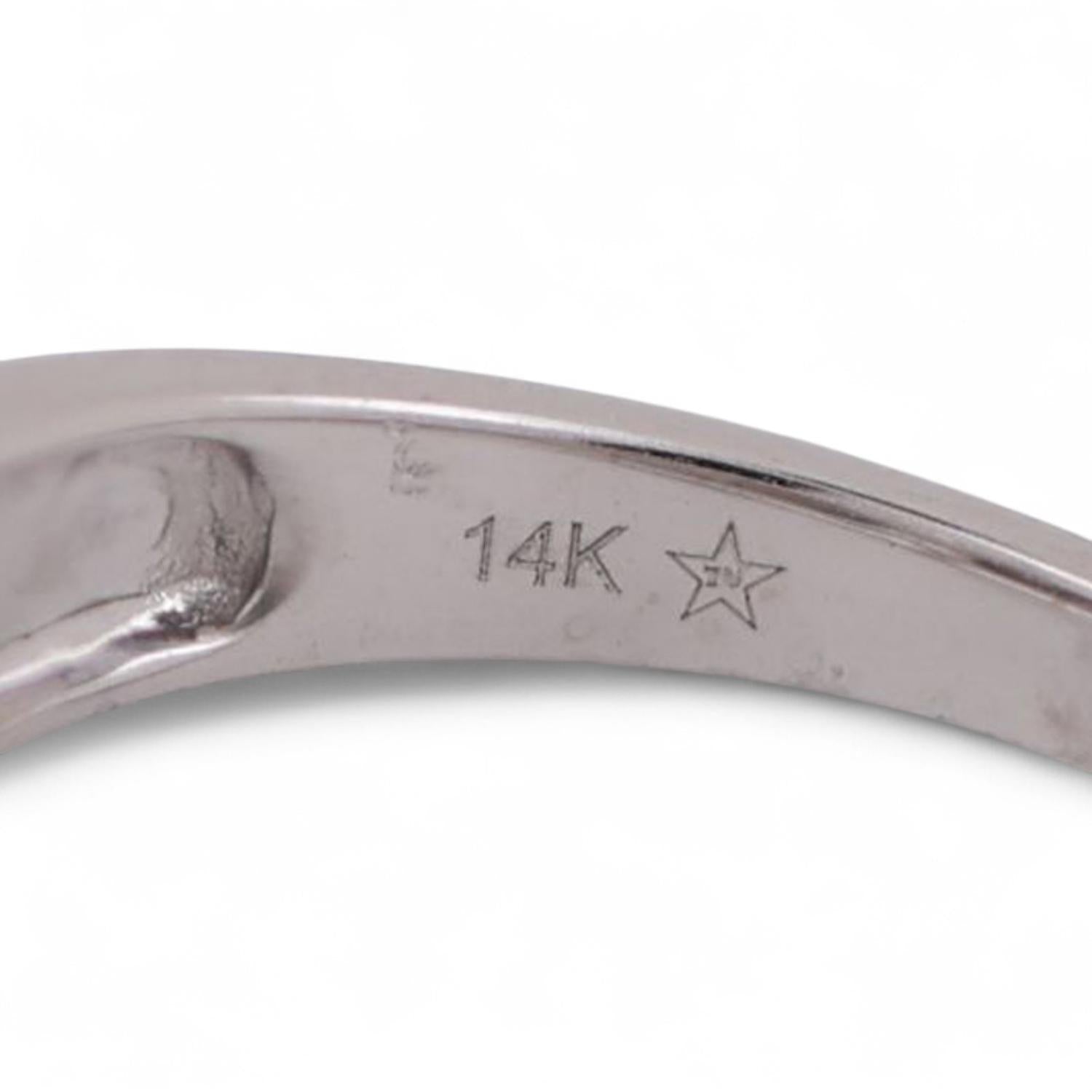 Marquise Diamond Accent Engagement Ring 14K White Gold 0.53 TW Size 6.5