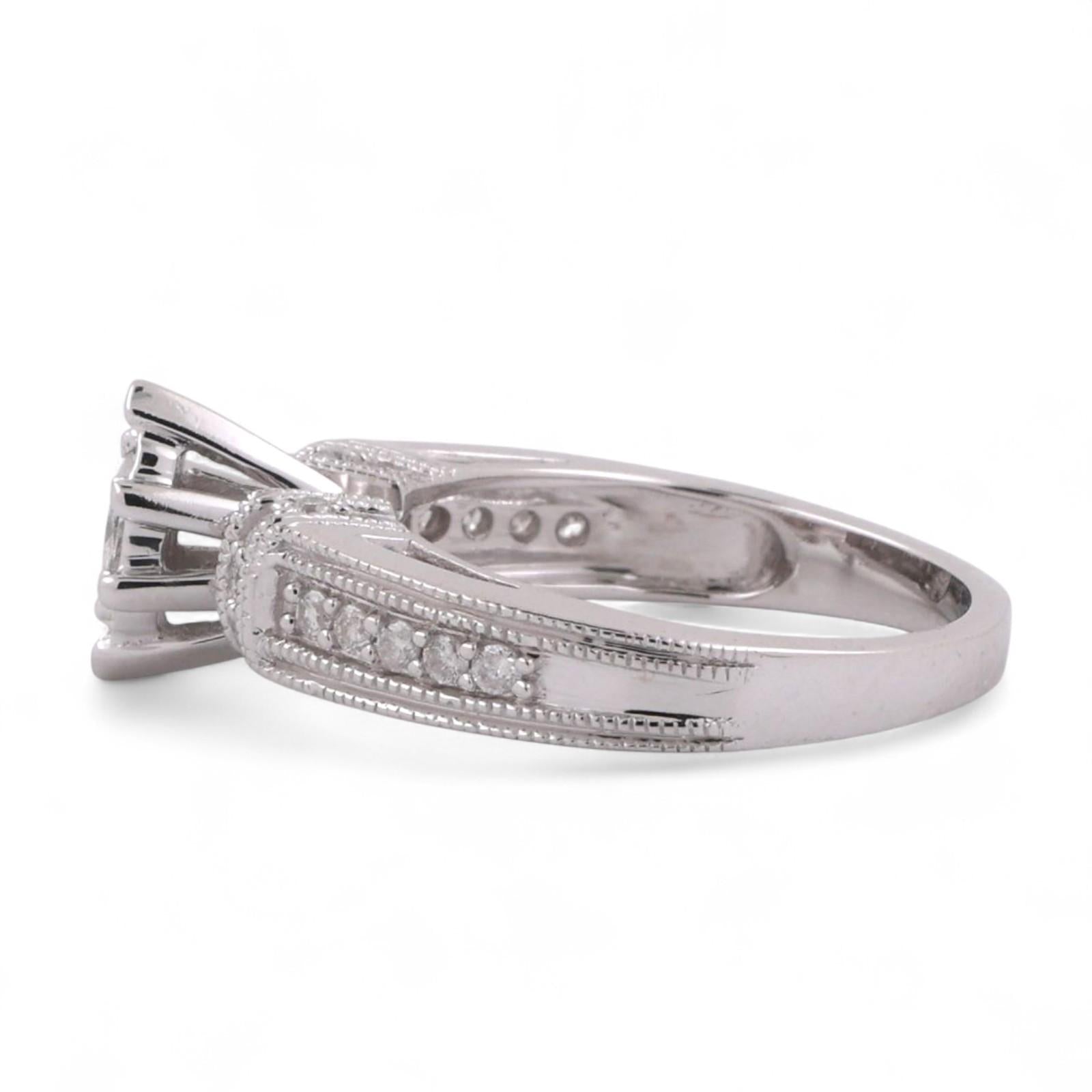 Marquise Diamond Accent Engagement Ring 14K White Gold 0.53 TW Size 6.5